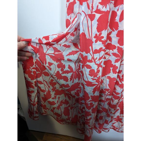 Heidi Klein Quincy Bay Silk Maxi Dress Smocked Bodice Floral Resort Wear L - Picture 8 of 9